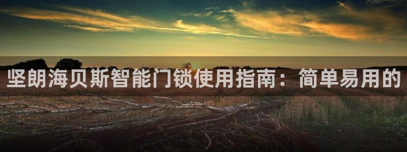 开丰娱乐左7O667：坚朗海贝斯智能门锁使用指南：简单易用的