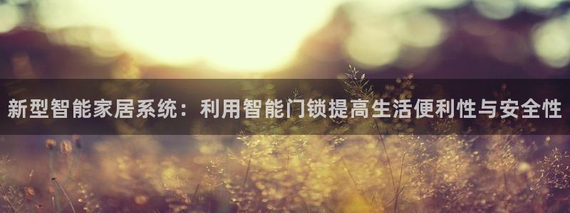 开丰娱乐登录地址入口：新型智能家居系统：利用智能门锁提高生活