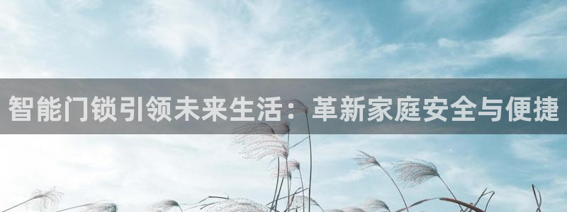 开丰娱乐平台地址：智能门锁引领未来生活：革新家庭安全与便捷