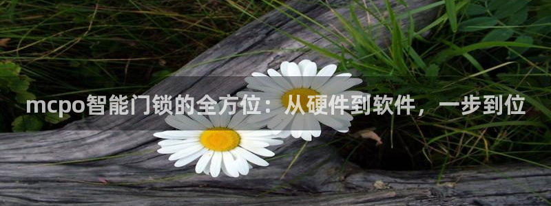 开丰娱乐网官网注册入口：mcpo智能门锁的全方位：从硬件到软