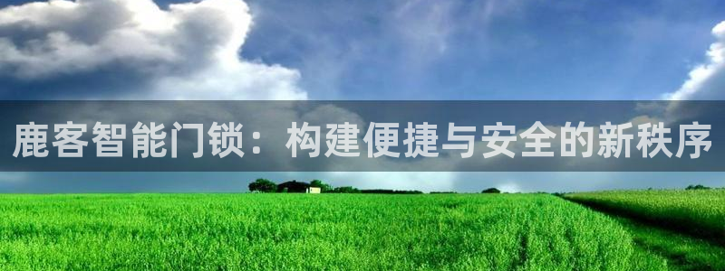 开丰娱乐地址查询：鹿客智能门锁：构建便捷与安全的新秩序