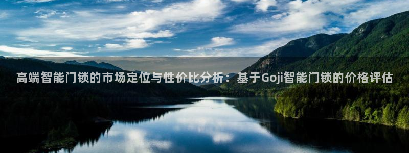 开丰娱乐平台：高端智能门锁的市场定位与性价比分析：基于Goj