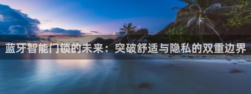 开丰娱乐不开了吗：蓝牙智能门锁的未来：突破舒适与隐私的双重边