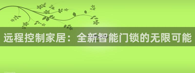 开丰娱乐予 7O935：远程控制家居：全新智能门锁的无限可能