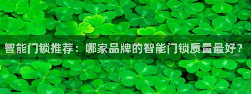 开丰娱乐平台地址：智能门锁推荐：哪家品牌的智能门锁质量最好？