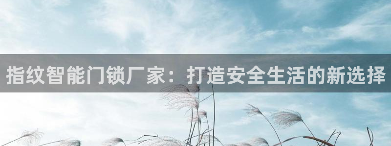 开丰娱乐登录地址入口：指纹智能门锁厂家：打造安全生活的新选择