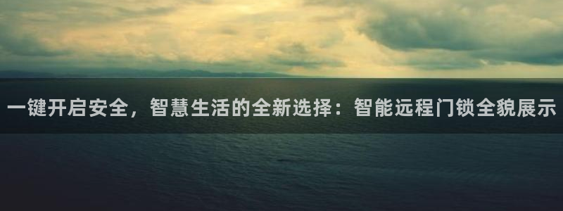 开丰娱乐下：一键开启安全，智慧生活的全新选择：智能远程门锁全